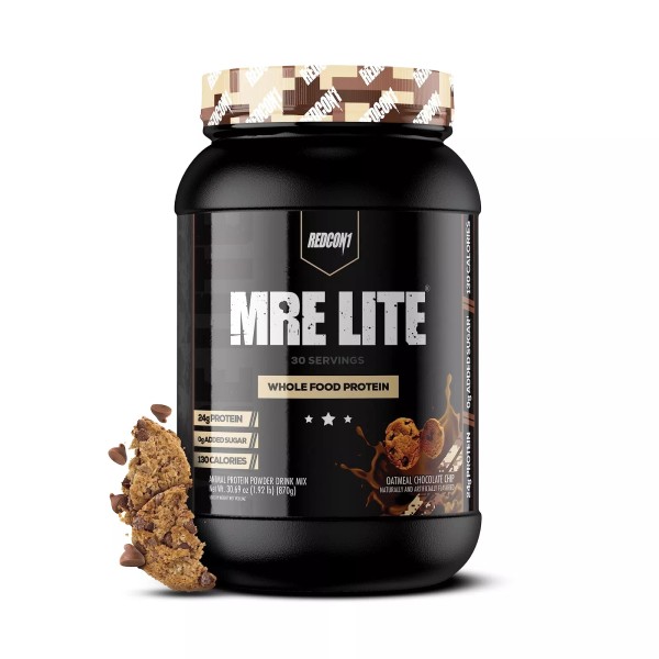 REDCON1 MRE Lite Whole Food Protein Powder, Oatmeal Chocolate Chip