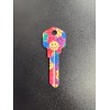 RAINBOW SMILEY PRINTED KWIKSET KW1/KW10 KEYBLANK