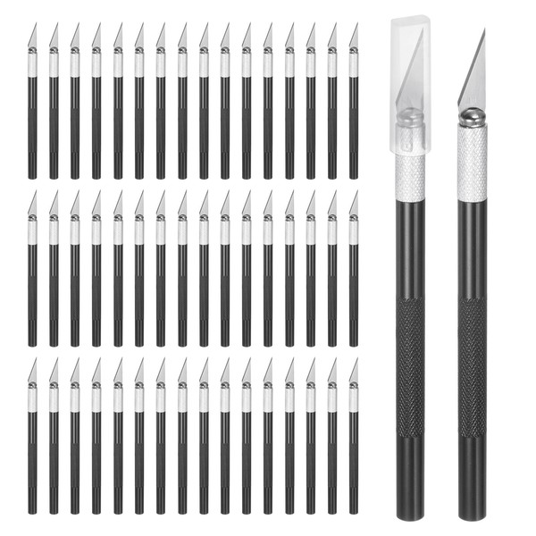 HARFINGTON 50 Pcs Exacto Knife Craft Knife 5.5" Length Replaceable
