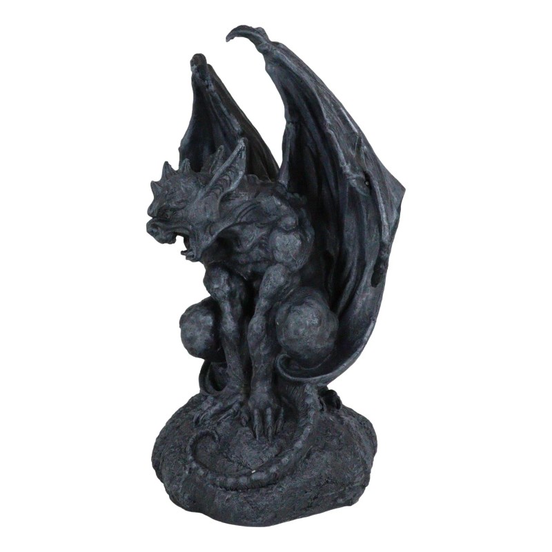 Warden Large Cathedral Guardian Crouching Winged Gargoyle Statue 12.5"H Fantasy