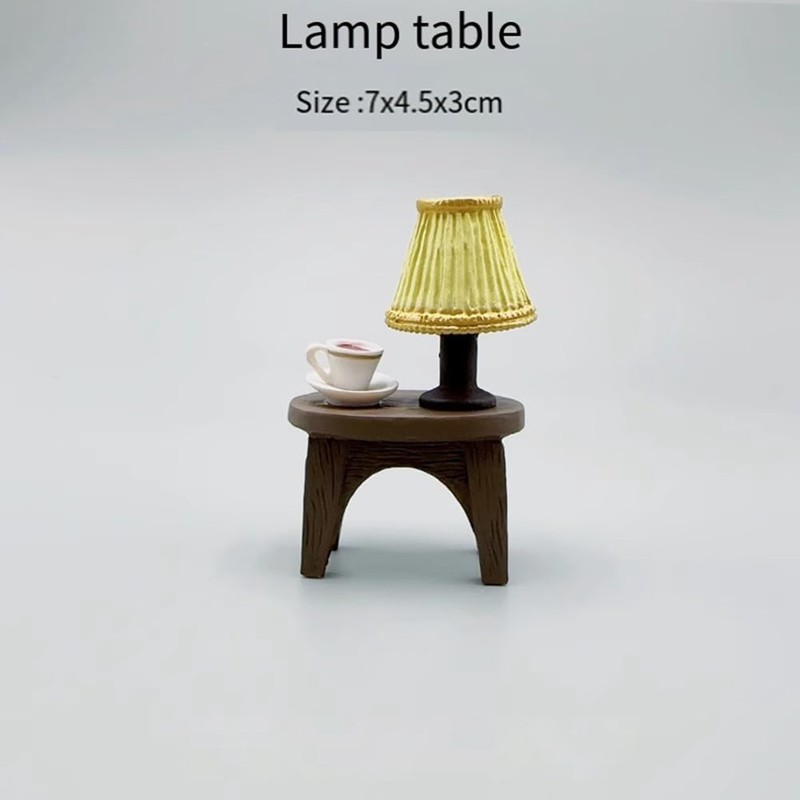 Byttlerom Cartoon Frog Rocking Chair Table Lamp Ornament Miniatures Figurines