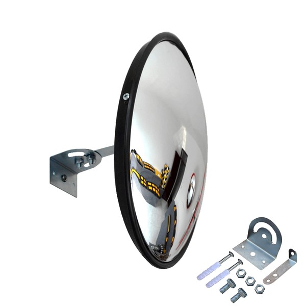 LH-GUARD Convex Corner Mirror - 12" Security Mirrors for Business, Garage, Warehouse, Blind Spot, Office and Traffic Security, Backup Mirror for Driveway with Clear View