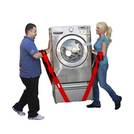 Forearm Forklift 2-Person Lifting and Moving Straps - Lift, Move and Carry Furniture, Appliances, Mattresses or Any Item up to 800 lbs. Safely and Easily Like a Pro, Firehouse Red Special Edition