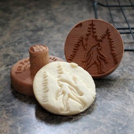Fun Food Tools, Wood Cookie Stamp, 2.5 Inch (Wandering Sasquatch CS-086)