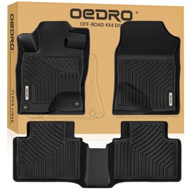 OEDRO Floor Mats Fit for Honda Civic Coupe/Sedan/Type R 2016-2021, 2017-2021 Honda Civic Hatchback, All-Weather TPE Custom Fit Floor Liners Includes 1st & 2nd Row