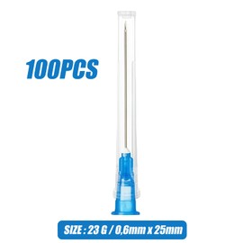 100 pieces 23G (0.6 mm x 25 mm) stainless steel dispensing tube: GOEDCH stainless steel dosing accessories, individually packed, refill tubes for industry, science laboratories, multi-purpose