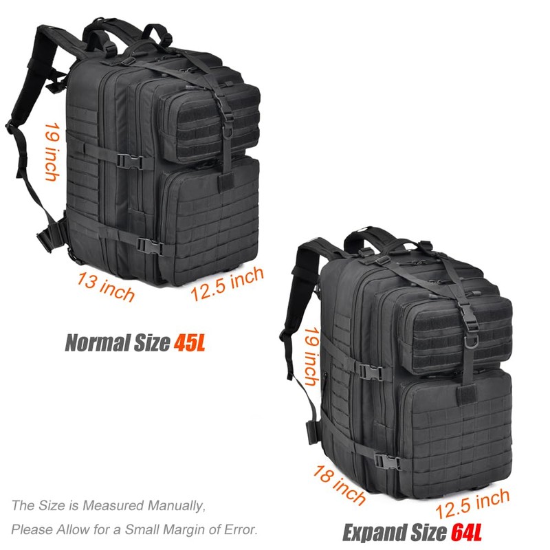 R.SASR 64L Large Tactical Backpack, Military Backpack, Molle Backpack, Tactical