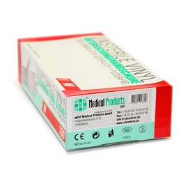 Vinyl Gloves Box of 100, Disposable Examination Gloves, Powder-Free Vinyl Gloves, Latex-Free, Non-Sterile, Medium, Transparent