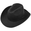 Western Hat western hat wool felt hat (L/58-59 - black)