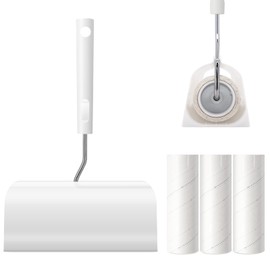 MUUNYOTA 6.3 Inch Lint Rollers for Pet Hair Extra Sticky, 360 Sheets(4 Rollers) Reusable Lint Roller Removal Tool, Set for Clothes, Furniture, Carpet, Dog & Cat Hair Remover