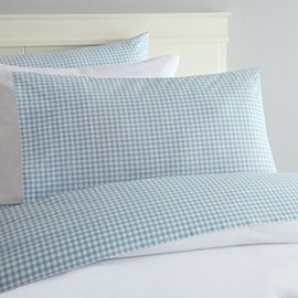 Laurel & Mayfair 250tc 100% Cotton Gingham Print Sheet Set, Twin, Blue