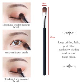 3Pcs Eyeshadow Brush Make up with Soft Synthetic Hairs,Eyeshadow Applicator Blending Foundation Concealer,Eyebrow,Eyeliner
