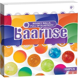 Baarnse 100PCS Frosted Small Bouncy Balls Bulk with Gift Box Mixed Colors Mini Bounce Bouncy Balls for Kids Party Favors, Carnival Prizes, Birthdays Gift, Easter Gifts (18 mm/ 0.71 Inch)