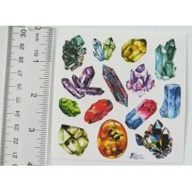 Violette Stickers - MINERALS - 4x4 Square Sheet of Stickers #K57