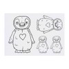 4 x 'Penguin Love' Temporary Tattoos - Water Resistant, Skin-Safe,