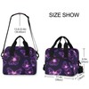 Purple Butterfly Lunch Bag, Insulated Lunch Tote Bags Cooler Reusable