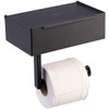 infactory WC Papier Halter: Toilettenpapierhalterung mit Feuchttücherbox, ohne Bohren, zum
