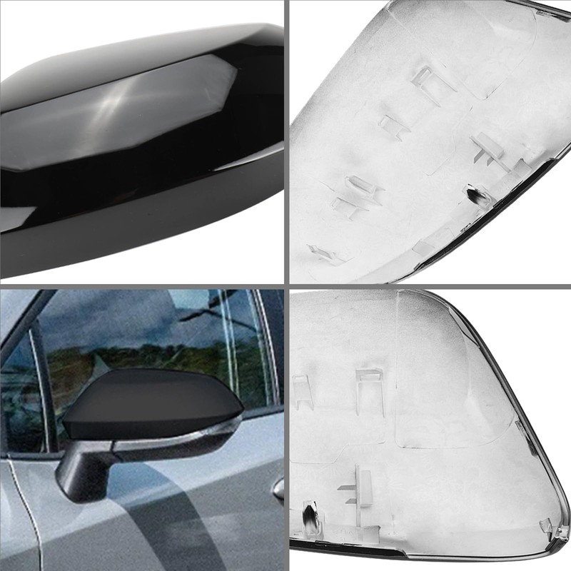 Black Right Passenger Side Replacement Mirror Cover Cap Housing for