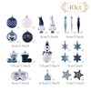 Valery Madelyn Christmas Baubles for Christmas Tree Decorations,40pcs 5-9cm Blue
