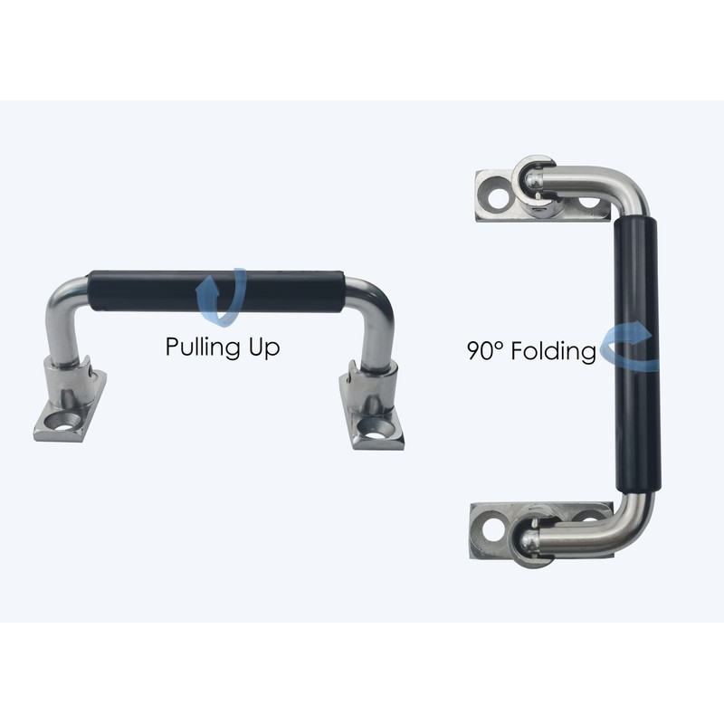 DAWONFA 304 Stainless Steel Folding Pulls Cabinet Handle 90 Degrees