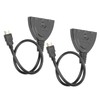 2Pcs HDMI Splitter 3 Port 4Kx2K MultiFunctional Hub Box Switcher
