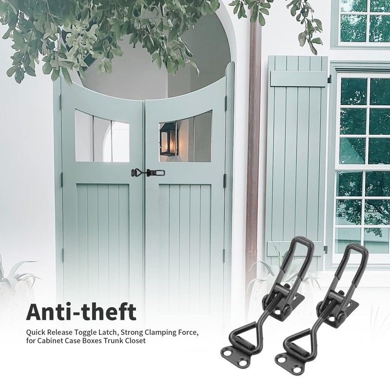 12Pcs Black Toggle Latch Clamp Adjustable, Heavy Duty Toggle Catch