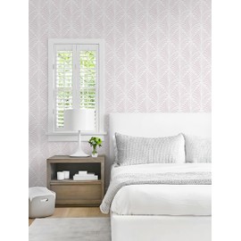 Safiyya Peel and Stick Wallpaper Boho Contact Paper 17.3"x196" Pink Geometric Modern Wall Paper Self Adhesive Removable Wallpaper for Bedroom Vinyl Rolls