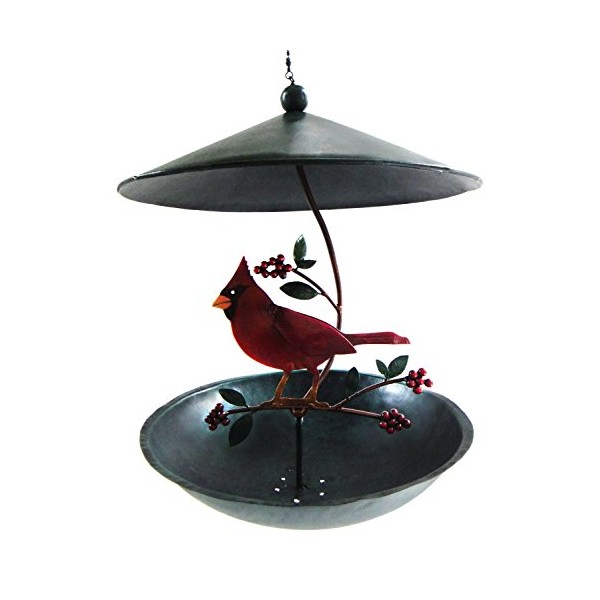 Blue Handworks Cardinal Bistro Bird Feeder