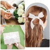 2 Rolls Pearl Edge Chiffon Ribbon 9M White Sheer Organza