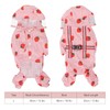 Dog Raincoat Hooded Reflective Breathable Lightweight Strawberry Patterns Puppy Rain