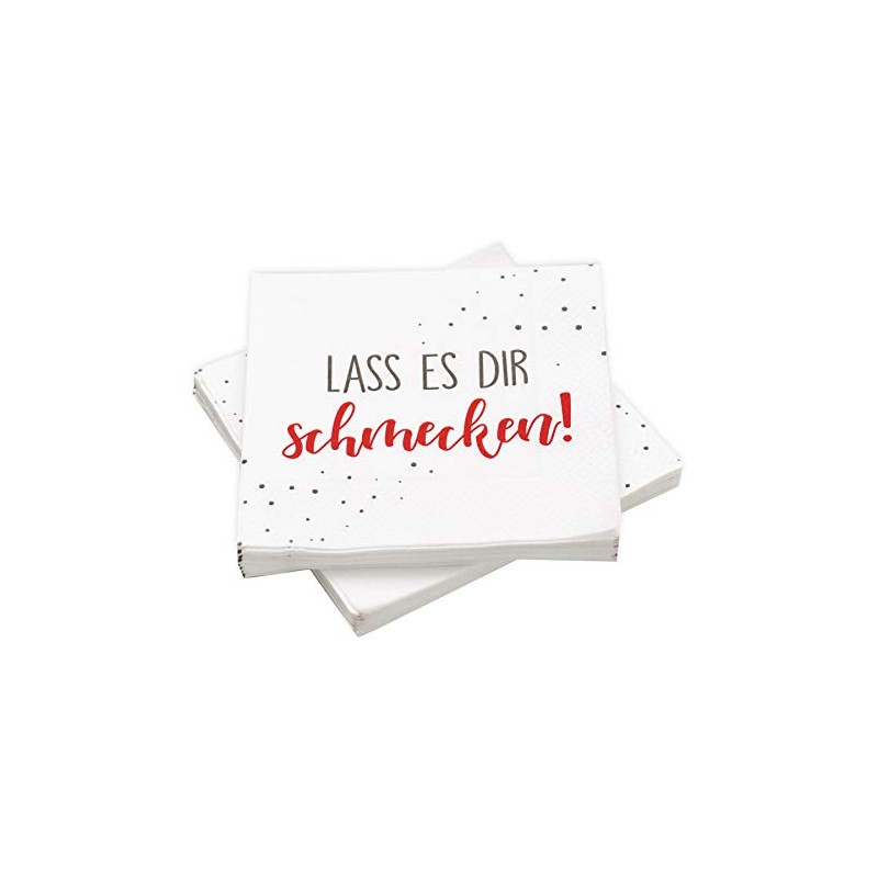 20 Napkins 'Lass es dir schmecken!' 33 x 33 cm