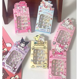 Children's Peel-and-Stick Nail Stickers - Cute Manicure Decals NO.6 30ea