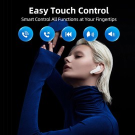 Generic AI Translation Earbuds, Bluetooth 5.4 Real Time Translator with 144 Languages 3 Translation Modes HD Sound Noise Cancelling, for Travel Business Learning Android Wins (White)