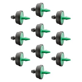 Rain Bird CVD2010PKXS Drip Irrigation Dripper/Emitter with Built-In Check Valve, 2 Gallon Per Hour, 10-Pack,Black/Green