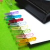Yueton 50 piezas Mini colores transparente pinza pinzas de plástico,