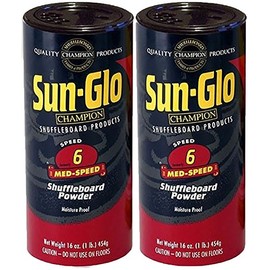 Twin Pack of Sun-Glo #6 Speed Shuffleboard Powder Wax