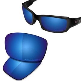 SAUCER Premium Replacement Lenses & Nosepads for Oakley Fives(4+1) Squared OO9238 | Fives Squared Low Bridge Fit OO9214 Sunglasses High Definition - Midnight Blue Polarized