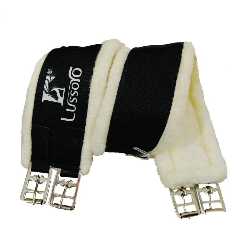 Lussoro - Cincha inglesa para caballo con forro polar ligero
