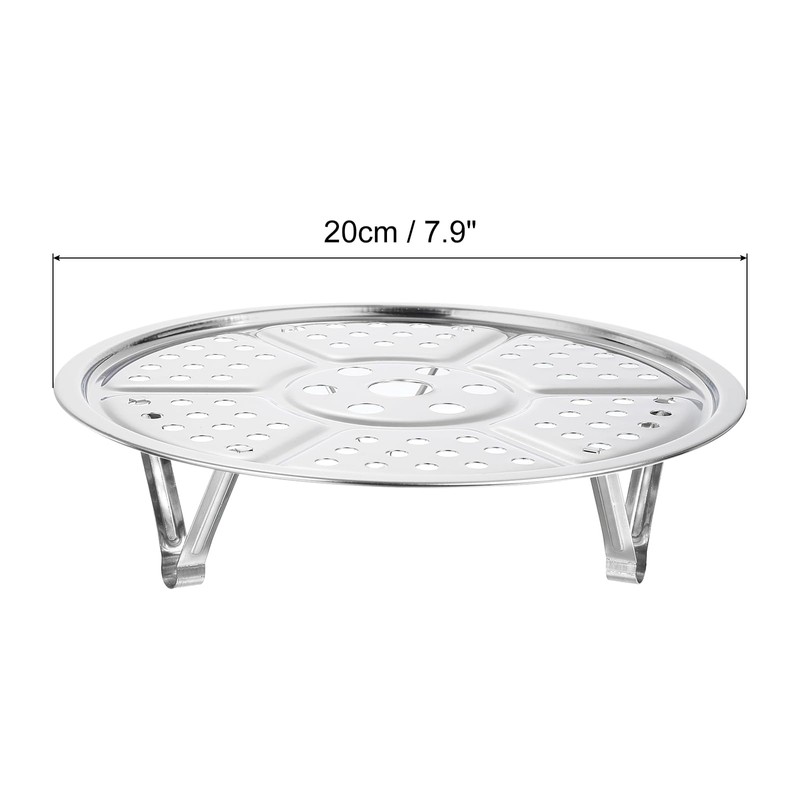 uxcell Stainless Steel Steamer Rack with Stand, 7.9 Inches Pot