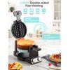 FOHERE 2-in-1 Omelette Maker&Waffle Maker, 1400W Omelet Waffle Maker 180°