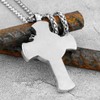 LOBON Christian Cross Necklace Stainless Steel Religious Faith Talisman Pendant