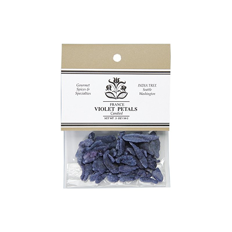 India Tree Candied Violet Petals, 0.5 Ounce