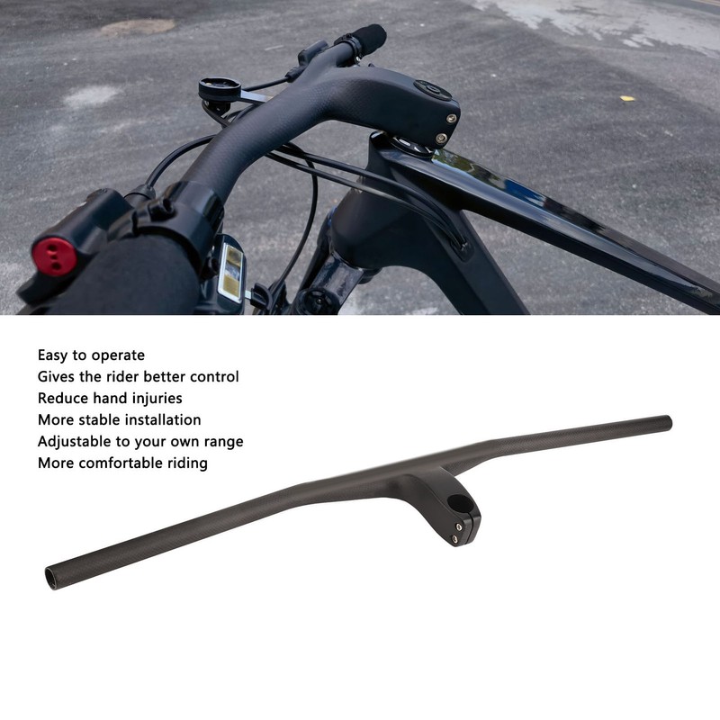 Bike Straight Handlebar Carbon Fiber Negative 17 Degree Bicycle One