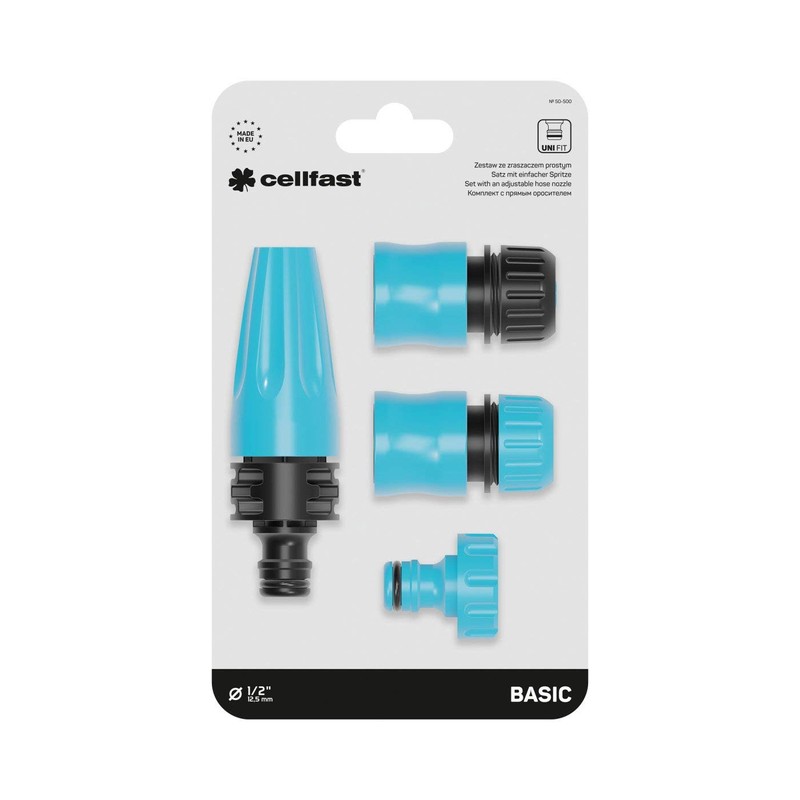 Cellfast Einfachspritzen-Set BASIC 1/2" - 5/8", ABS-Kunststoff, hochwertig, ergonomisch geformter