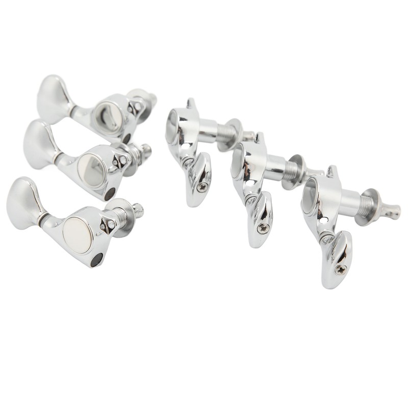 1:18 Gear Ratio Guitar Tuners Knob Enclosed Robust Silver Electric