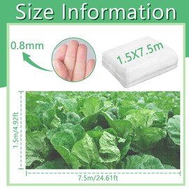 Benvo Garden Netting Plant Cover Net Mesh Protection Hoops for Vegetables Fruits Flowers Trees Crops to Grow Better Bug Barrier, Durable Row Net Covering Works with Pipes (5ft x 25ft)