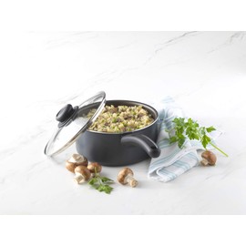 GoodCook Everyday Sauce Pan w/Lid, 3 Quart, Black