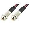Alpinetech PL8B-A 8mm 5/16" Amber 12V LED Metal Signal Indicator