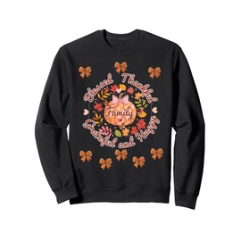 Pink Pumpkins, Fall Leaves, Plaid, Autumn Season Decoration Sweatshirt