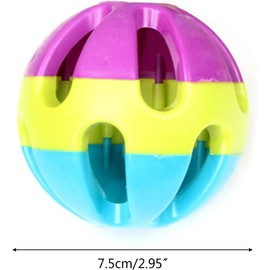 Jowxsx Multi-ColoredDog Toys for Medium to Large Breed Dogs Hollow Ball with Bell Inside Interactive Plastic for Relieving Boredom Automatic Ball Launchers